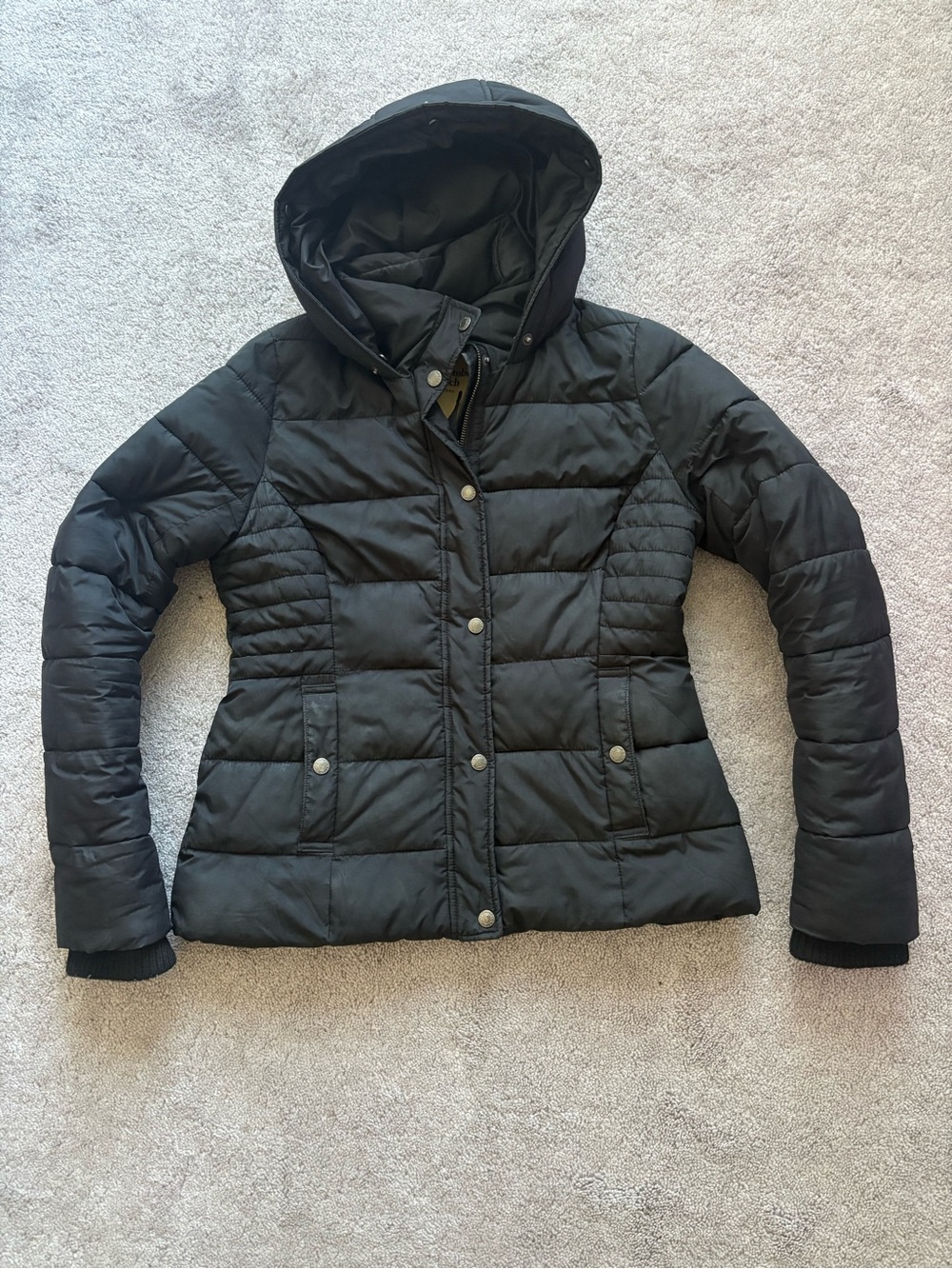 Women's Black Puffer Jacket Abercrombie & Fitch